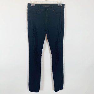 (3 for $25) Express Black Distressed Skinny Jeans
